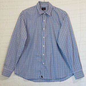 Untuckit Shirt Size XL  Regular Fit Blue Check Plaid Button Up Shirt 100% Cotton